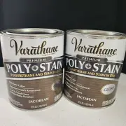 (2) Varathane Stain + Poly JACOBEAN GLOSS 32 Oz