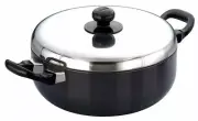 Futura Nonstick All Purpose Pan 3 Ltr Frying Pan With Lid NAP30 By Hawkins