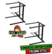 DJ Laptop Stand PACKAGE | Folding Compact Pro Audio Computer Table Top Mount