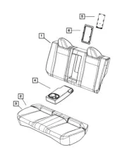 Genuine Mopar Armrest Base 1US48HL1AA