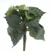 Package of 6 Green Artificial Leafy Greenery Bushes