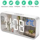 LED Digital Clock Mirror Display Snooze Alarm Temperature Time Table Desk Decora