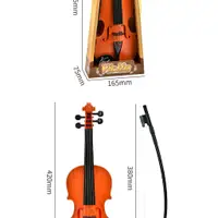 在飛比找蝦皮購物優惠-24小時塑料小提琴玩具兒童音樂玩具4根真弦塑料小提琴玩具仿真