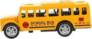 Kisangel Alloy Car Bus Inertia Simulated Bus Little Small Model Pull Back Car Orange Alloy