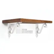 2 Pcs Decorative Shelf Brackets, 155mm/6.1 Inch Floating Shelf Brackets, White