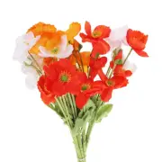 Artificial Flowers, 9pcs Faux Silk Hydrangea Flower for Wedding Party 3 Colors