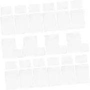 Gadpiparty 50pcs Clear Plastic Index Card Holders Self Adhesive Label Pockets for Organizing, Storage Bins Library and Classroom