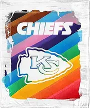 Northwest NFL Kansas City Chiefs Unisex-Adult Silk Touch Throw Blanket, 50" x 60", Pride - Brush