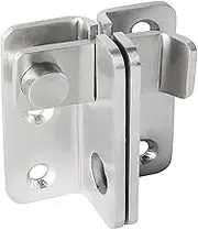 Flip Latch Gate Latches Slide Bolt Latch Safety Door Lock Catch for Barn Cabinet Garden Bathroom Garage Window Sliding Door Shed Lock (Silver - Left Open, L 62 * 56MM)