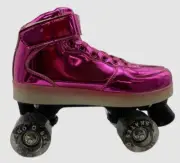 Chicago Skates Kid's Girl's Pink Pulse LED Light Up Quad Roller Skates Size 5