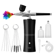 900mAh High-Pressure Spray Gun Sprayer Kit 0.3mm Mini Air Compressor Air Brush Kit Painting Airbrush Gun For Nail Art Ta