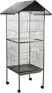 Bird Cage Pet Bird Cage Metal Wide Tall Large Capacity Multifunction Feeding Rest Fun Easy Cleaning Parrots Macaw Cockatiel Nest Supplies Bird Cages for Parakeets