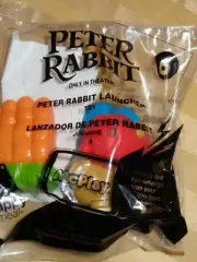 McDONALD'S HAPPY MEAL 2018 PETER RABBIT- LAUNCHER #6 & HOOPLA #1 TOYS-MIB