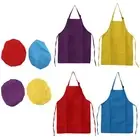 8-Piece Children's Apron and Chef Hat Set, Adjustable, with 2- Kitchen7118