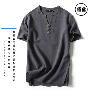 summer Men V-neck print T-shirts brand tee cotton clothes男T