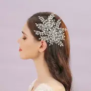 Flower Bridal Hair Pin Wedding Hair Clip with Rhinestone Bridal Headpiece NEW