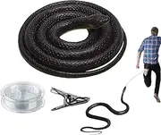 Snake Prank - Rubber Snake with Rope Clamp, Realistic Fake Snake | Golf Snake Prank with String and Clip, Snake a String Prank, Creative Scary Toy Fake Snake Props for Stage Performances Movie