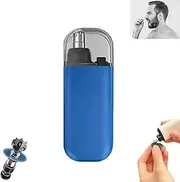 Electric Nose Hair Trimmer, Portable Nose Ear Hair Trimmer for Men Women, 360°capture Nose Hair, Professional Painless Eyebrow and Facial Trimmer, Waterproof (Blue)