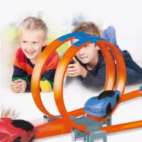在飛比找蝦皮商城精選優惠-現貨 新款 爆裂勇士特技軌道飛車兒童軌道車玩具跑車雙人賽車賽