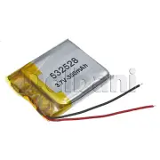 532528, Internal Lithium Polymer Battery 3.7V 300mAh 53x25x28mm