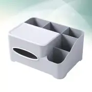 Multifunctional Tissue Paper Box Holder Storage Case Organizer (Grey)