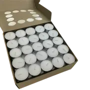 200pcs TEA LIGHT CANDLES 9 Hour Burn Tealight Wedding Smokeless Crystal Wax BULK