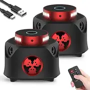 Ultrasonic Rodent Repellent 2 Packs, 360° Mouse Repellent with Remote Control, Pest Repellent Ultrasonic Plug in with Ultrasound & Strobe Light, Mice Repellent Indoor for Rodent/Mouse/Squirrel/Roach