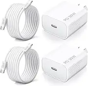 Zumist iPhone 16 Fast Charger - 2Pack 30W iPad Charger, USB C Charger with Type C Cable Cord, USB C Wall Charger for iPhone 16/16 Pro Max/15/15 Pro Max/15 Plus/iPad Pro 12.9/11,Android Phone S25Ultra
