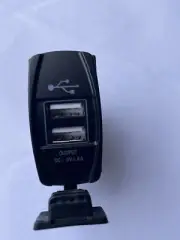 USB Rocker Switch Dual 4.8A 12v Charging Blue