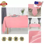 Machine Washable 60 x 108 Dusty Pink Linen Tablecloth - Eco-Friendly Gift Choice