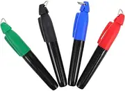 TOYANDONA 4PCS Golf Ball Marker with Triangle Hook Durable Alignment Markers for Golf Courses and Training Includes Stencil Pens
