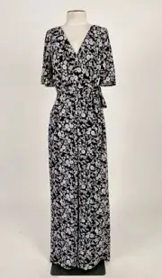 Portmans | Jumpsuit | Romper | Size 16 | Womens | Black & White Floral | New