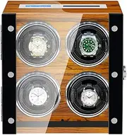 [CFZSALK] chandelier Watch Boxes Watch Winder for 2/4/6/9 Automatic Watches with LED Backlight, LCD Touch Screen Control and 15 Coil Programs, Yellow (A 2+0) chandelier KeYJ