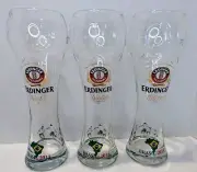 NEW 3 Erdinger Weissbrau World Cup Brasil 2014 Soccer Ball' 10" Tall Beer Glass
