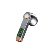 Mini Business Single Ear Bluetooth 5.2 Hands Free Wireless Digital Display Button Control Hi-Fi Bass Earbuds with Microphone - Black