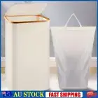 Foldable Large Laundry Hamper with Lid & Inner Bag Bathroom Accessories (Beige)