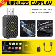 Mini Wireless CarPlay Adapter for Apple, Plug & Play Low Latency Converts Wired