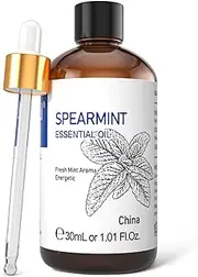 HIQILI Spearmint Essential Oil for Diffuser, Skin, Humidifier, Perfume, Candle Making 30ml (1 fl oz)
