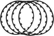 Compatible For Tesla Model 3 Y S X 2017-2023 Universal Car 4pcs Wheel Rims Edge Protector Ring Tire Guard Strip ，Compatible For Bmw，Compatible For VW ，Compatible For Benz ，Compatible For Hyunda(Black-
