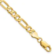 7 Inch 14K 6.00mm Flat Figaro Chain