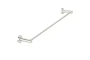 MEIR Round Brass Single Towel Rail - PVD Brushed Nickel - 600mm