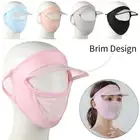 Ice Silk Anti-ultraviolet Outdoor Sports Hat Full Face Mask Women Sun Cap