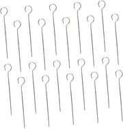 ORFOFE 50Pcs Durable Stainless Steel BBQ Skewers Grilling Sticks for Outdoor Family Barbecues Easy to Clean Non Deformable Reusable Grilling Needles