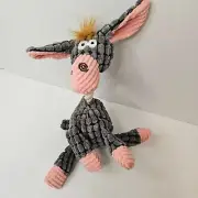 Pet Toy Gray Pink Donkey Chew Squeak Dog Plush Stuffed animal
