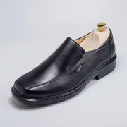 柔軟防滑簡約商務樂福皮鞋∣s92 經典黑