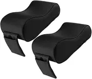 Mikinona 2pcs Car Armrest Cushion PU Elbow Rest Pad for Car Door Comfortable Height Increase for Arm Support Protects Center Console From Dirt and Scratches