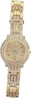 [Homoyoyo] Elegant Wrist Watch Decorative Rhinestone Roman Numeral Quartz Ladies Watch