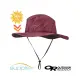 【美國 Outdoor Research】OR Solar Roller Sun Hat 超輕防曬抗UV透氣可調可收折中盤帽子(UPF 50+.附帽繩)登山健行圓盤帽_243442-0925 紅