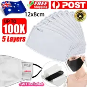 Adult PM2.5 Face Mask Filter Qualified Anti Pollution Filters Pad 5 Layers AU...