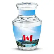 Patriotic Canadian Pride 3 Inch Mini Urns For Mom & Dad Tribute Urn For Ash